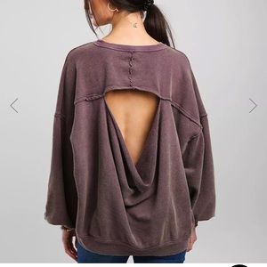 NWT Free People Easy Does It Washed Pullover. Women’s Size large